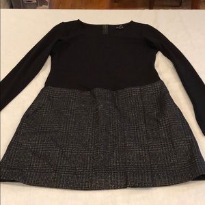 Theory women’s long sleeve dress w/tweed bottom